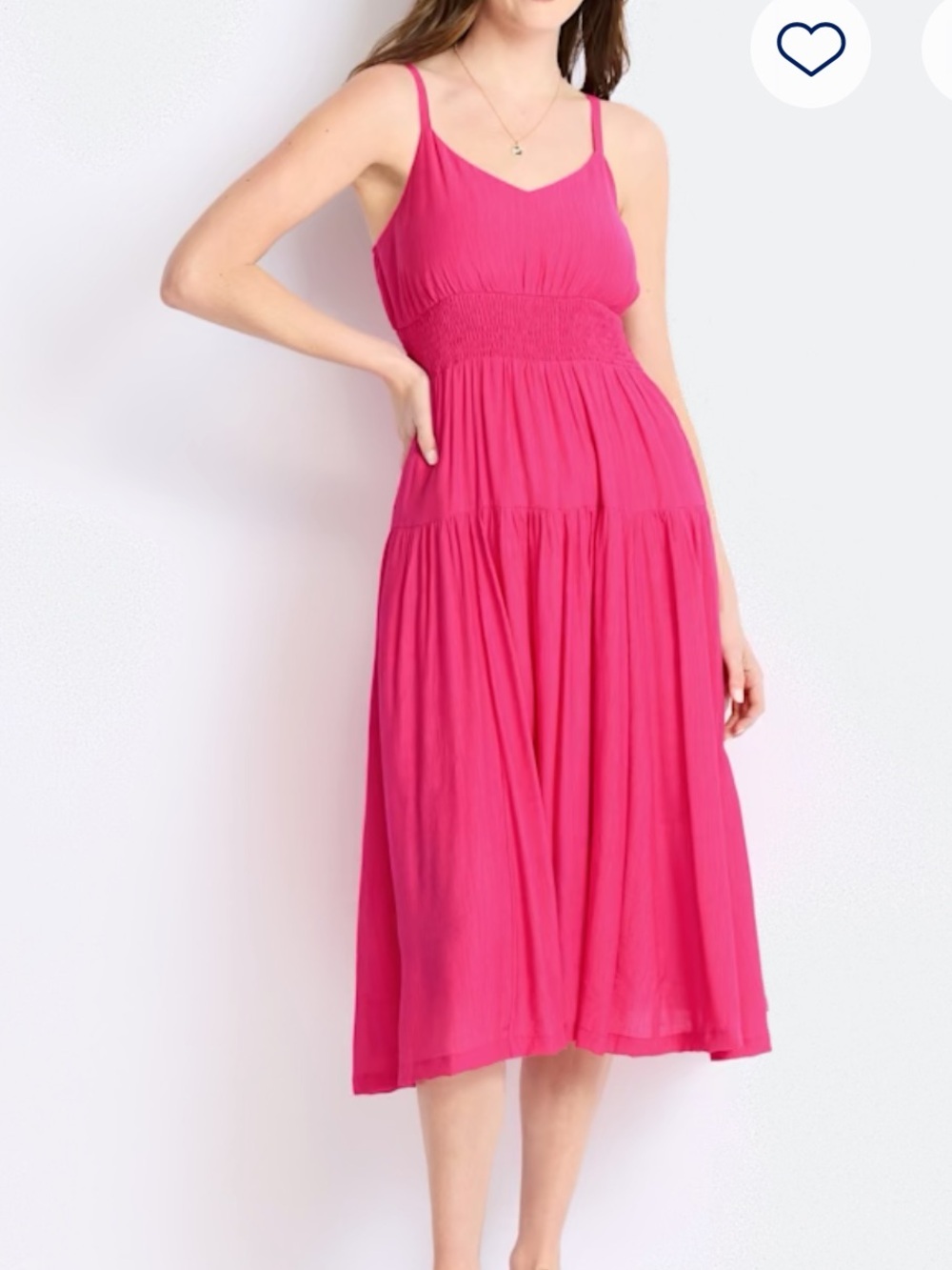 Skies Are Blue Mathilde Midi Dress - Hot Pink